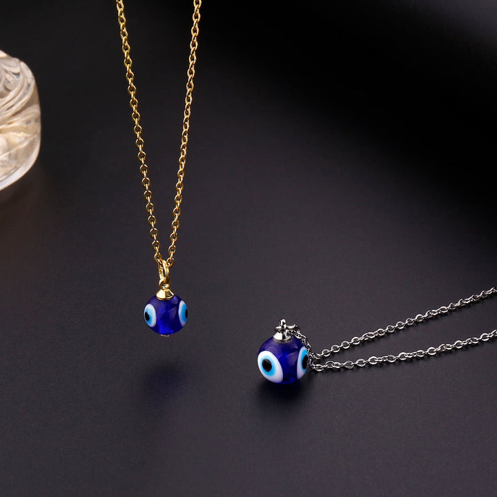 Collier bleu de protection contre le mauvais œil - Karma et Moi