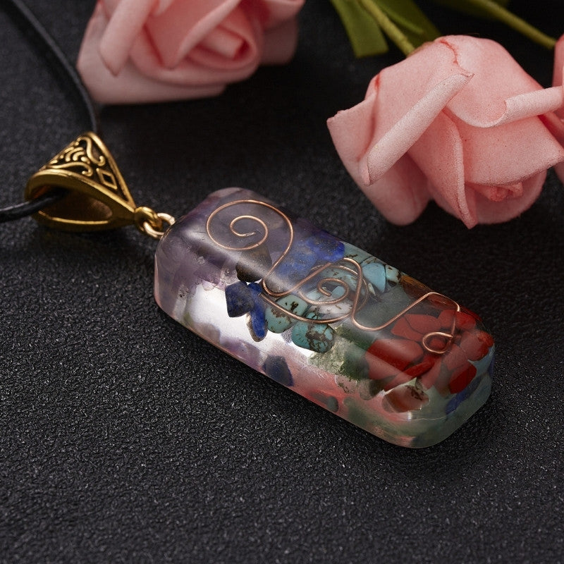 Collier orgone des 7 chakras - Guérison par l'énergie et protection contre les CEM - Karma et Moi