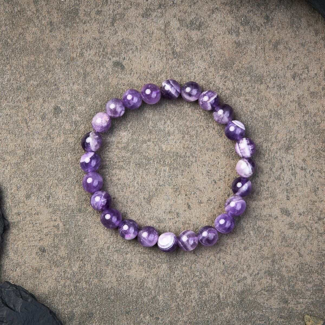 Bracelet de feng shui en cristal d’améthyste - Karma et Moi