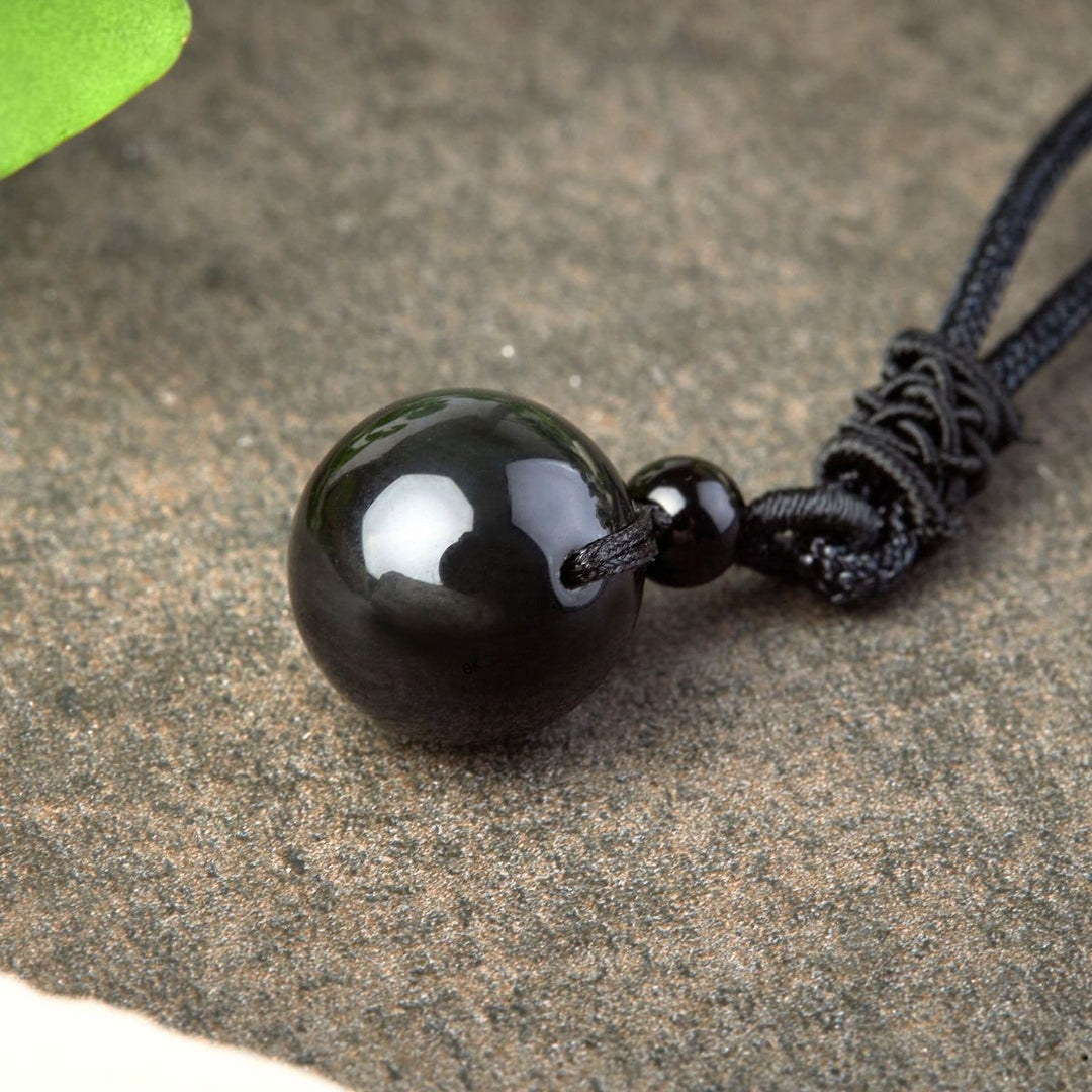 Collier en obsidienne arc-en-ciel - Œil de vérité - Karma et Moi