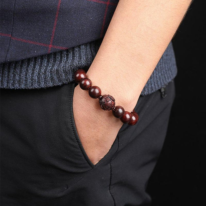 Bracelet en bois de santal - Perles de méditation bouddhistes - Karma et Moi