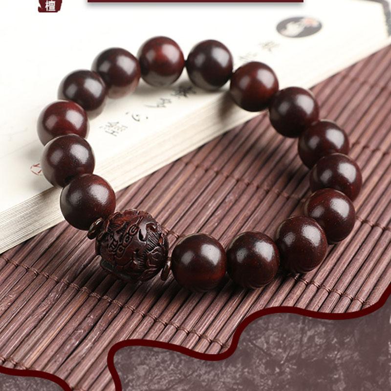 Bracelet en bois de santal - Perles de méditation bouddhistes - Karma et Moi