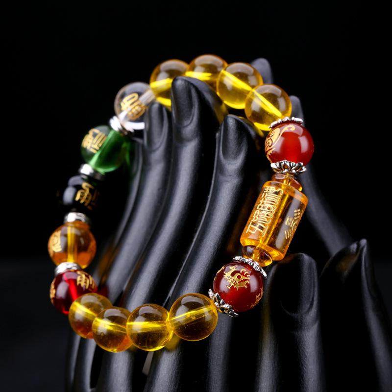 Bracelet Feng Shui en citrine du Dieu de la richesse - Karma et Moi