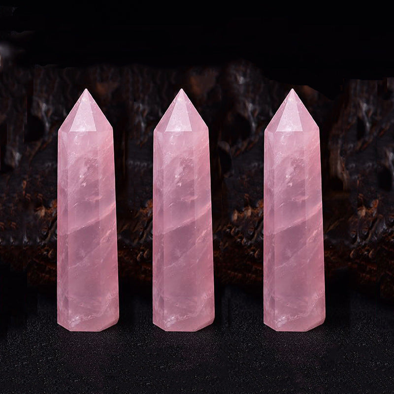 Baguette de cristal en quartz rose - Karma et Moi