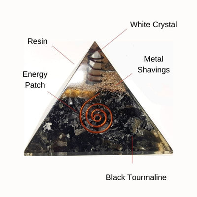 Pyramide d’orgone en tourmaline noire pour la protection - Karma et Moi