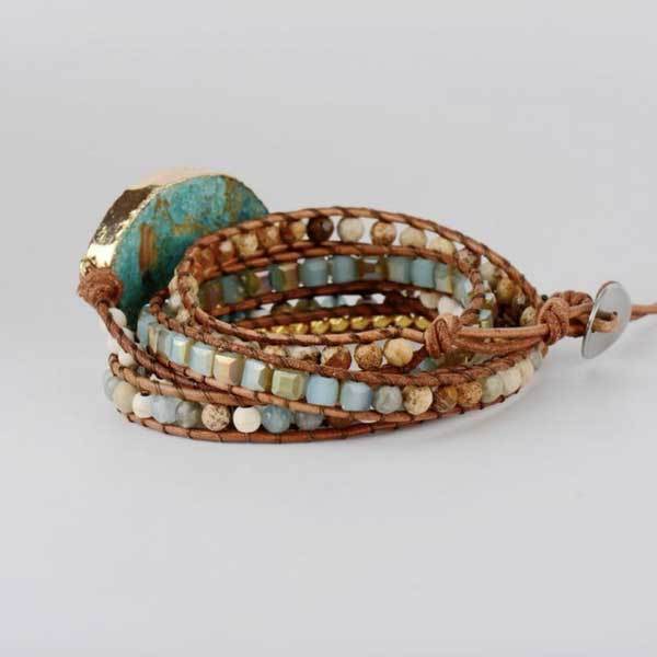 Bracelet d’apaisement en jaspe - bracelet hippie boho - Karma et Moi