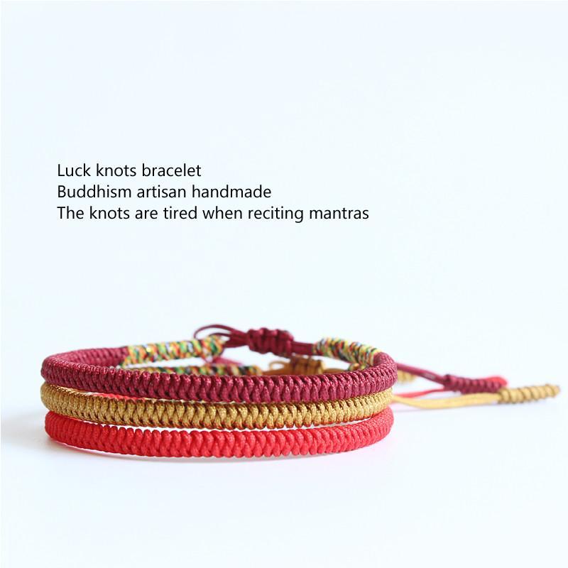 Bracelets à nœuds tibétains faits main - Sécurité & Protection - Karma et Moi