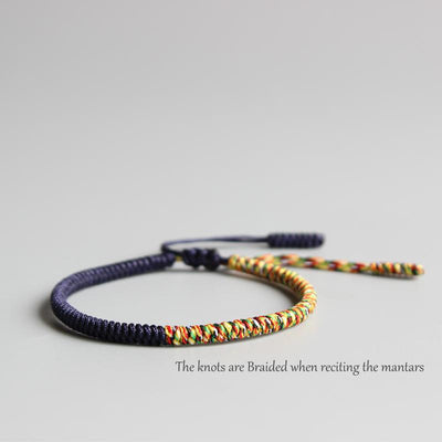 Bracelets tibétains à nœuds faits main - Se libérer de la souffrance - Karma et Moi