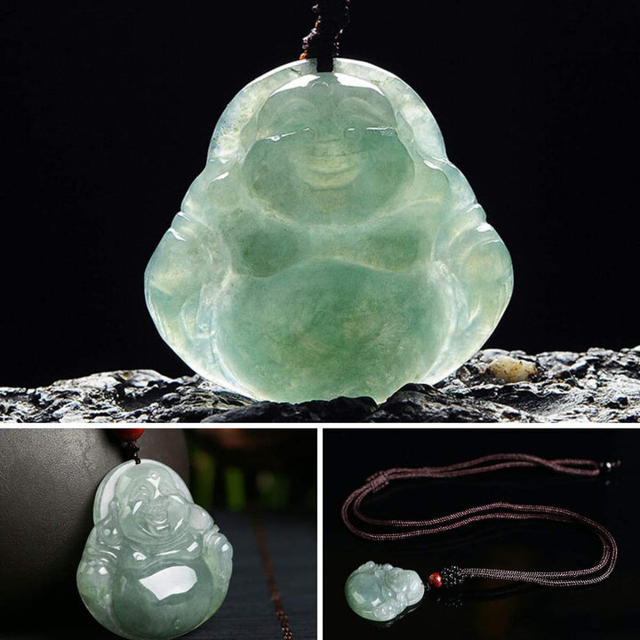 Collier du Bouddha rieur en jade - Promouvoir le bonheur - Karma et Moi