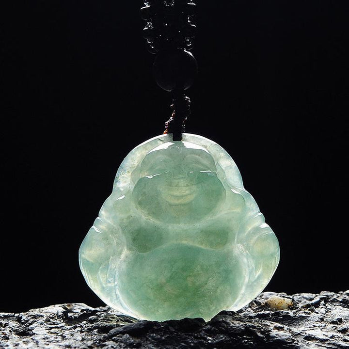 Collier du Bouddha rieur en jade - Promouvoir le bonheur - Karma et Moi