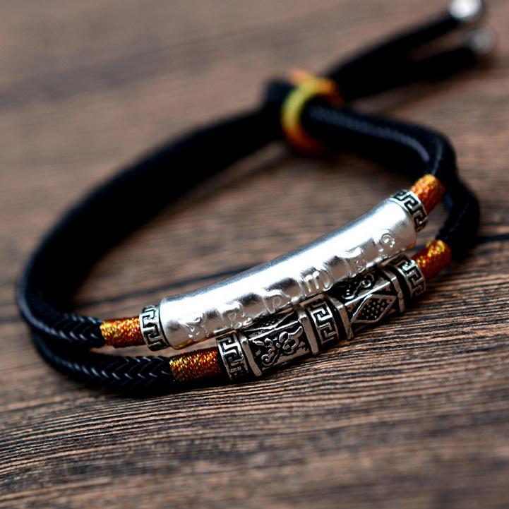 Double bracelet avec mantra tibétain - Karma et Moi