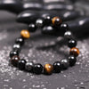 Bracelet de triple protection en obsidienne noire, hématite et œil de tigre - Karma et Moi