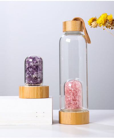 Bouteille d'eau à infusion de cristal - Eau de gemme - Karma et Moi