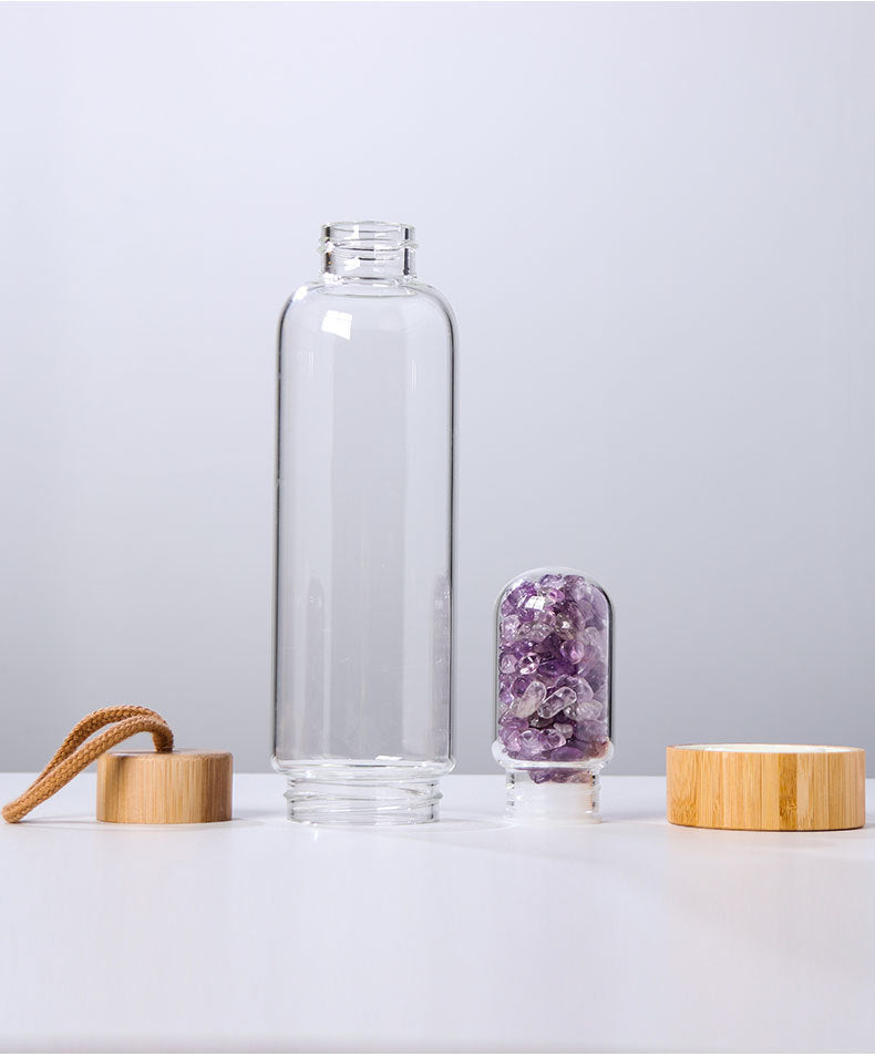 Bouteille d'eau à infusion de cristal - Eau de gemme - Karma et Moi