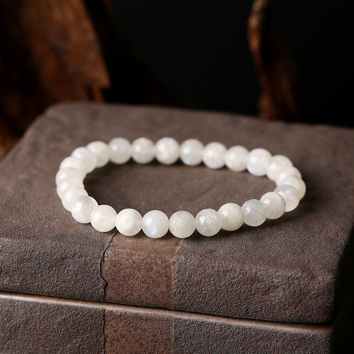 Bracelet en pierre de lune blanche - Énergie féminine - Karma et Moi